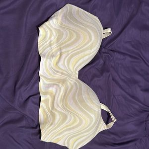 Swirl print wireless bra